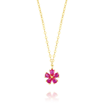 Load image into Gallery viewer, 18K Real Gold Flower Necklace
