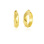 Load image into Gallery viewer, 18K Real Gold Thick Twisted Loop Earrings