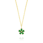 Load image into Gallery viewer, 18K Real Gold Flower Necklace