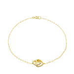 Load image into Gallery viewer, 18K Real Gold Double Heart Stone Bracelet
