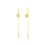 Load image into Gallery viewer, 18K Real Gold Hanging Flower Earrings

