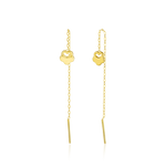 Load image into Gallery viewer, 18K Real Gold Hanging Flower Earrings
