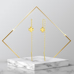 Load image into Gallery viewer, 18K Real Gold Hanging Cross Earrings
