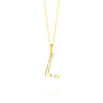 Load image into Gallery viewer, 18K Real Gold Fine Letter L Necklace
