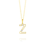 Load image into Gallery viewer, 18K Real Gold Fine Letter Z Necklace