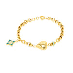 Load image into Gallery viewer, 18K Real Gold Heart Seed Bracelet
