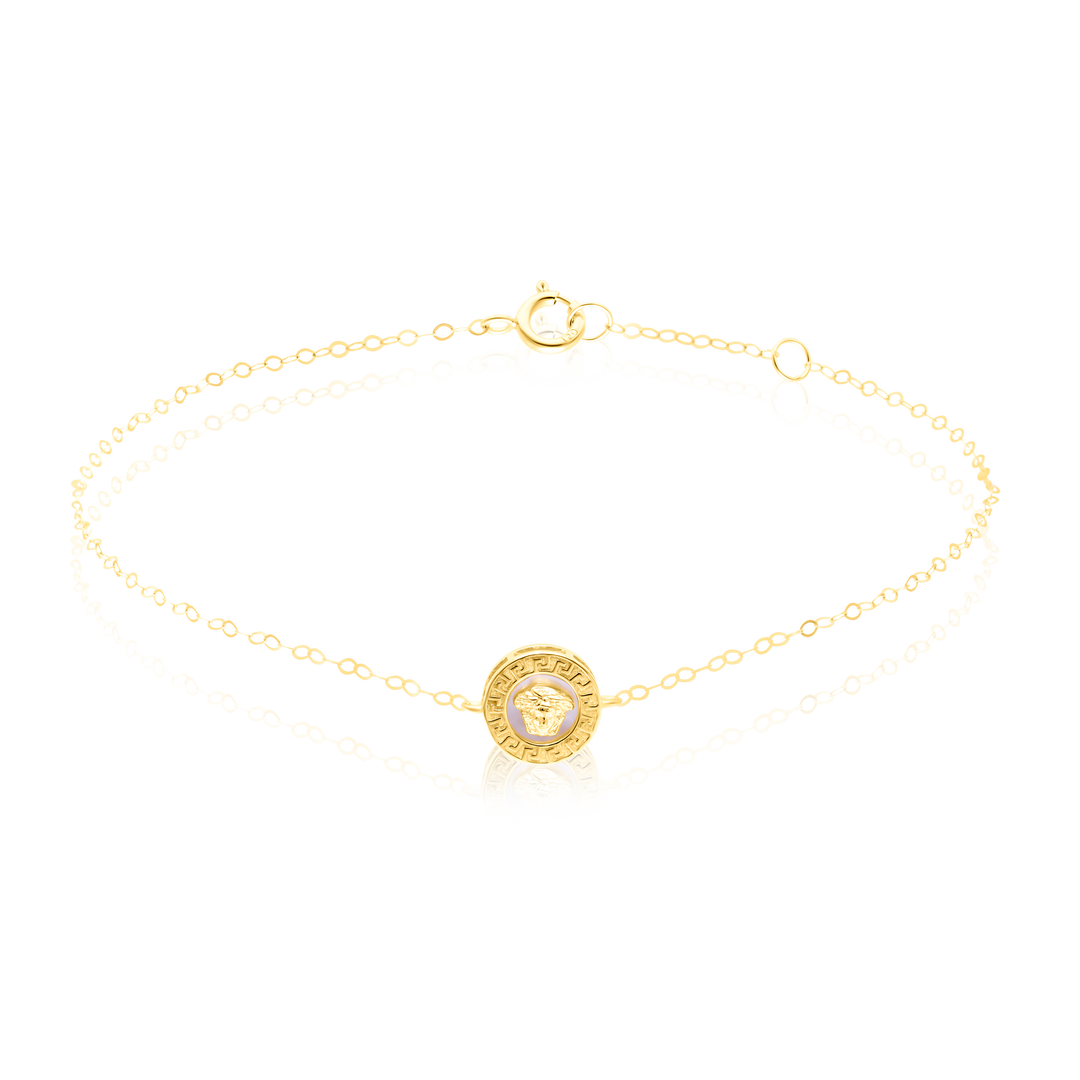 18K Real Gold Round V.R.C Bracelet