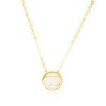 Load image into Gallery viewer, 18K Real Gold Round C.D White Necklace