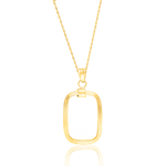 Load image into Gallery viewer, 18K Real Gold Long Square Necklace
