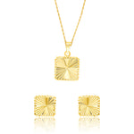 Load image into Gallery viewer, 18K Real Gold Square Jewelry Set