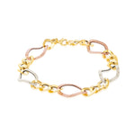 Load image into Gallery viewer, 18K Real Gold Twisted Linked Bracelet
