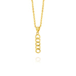 Load image into Gallery viewer, 18K Real Gold Hanging Circles Necklace