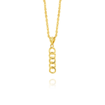 Load image into Gallery viewer, 18K Real Gold Hanging Circles Necklace