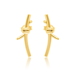 Load image into Gallery viewer, 18K Real Gold Knot Earring Set