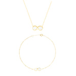 Load image into Gallery viewer, 18K Real Gold Infinity White Jewelry Set