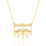 Load image into Gallery viewer, 18K Real Gold Elegant Hanging Stone Necklace