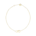 Load image into Gallery viewer, 18K Real Gold Infinity White Bracelet
