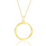 Load image into Gallery viewer, 18K Real Gold Twisted Round Necklace