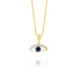 Load image into Gallery viewer, 18K Real Gold Eye Necklace