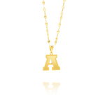 Load image into Gallery viewer, 18K Real Gold Letter A Necklace