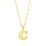 Load image into Gallery viewer, 18K Real Gold Letter C Necklace