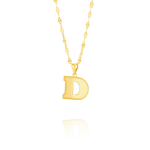 Load image into Gallery viewer, 18K Real Gold Letter D Necklace