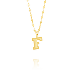 Load image into Gallery viewer, 18K Real Gold Letter F Necklace
