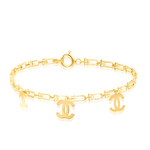 Load image into Gallery viewer, 18K Real Gold U-Link C.H Bracelet