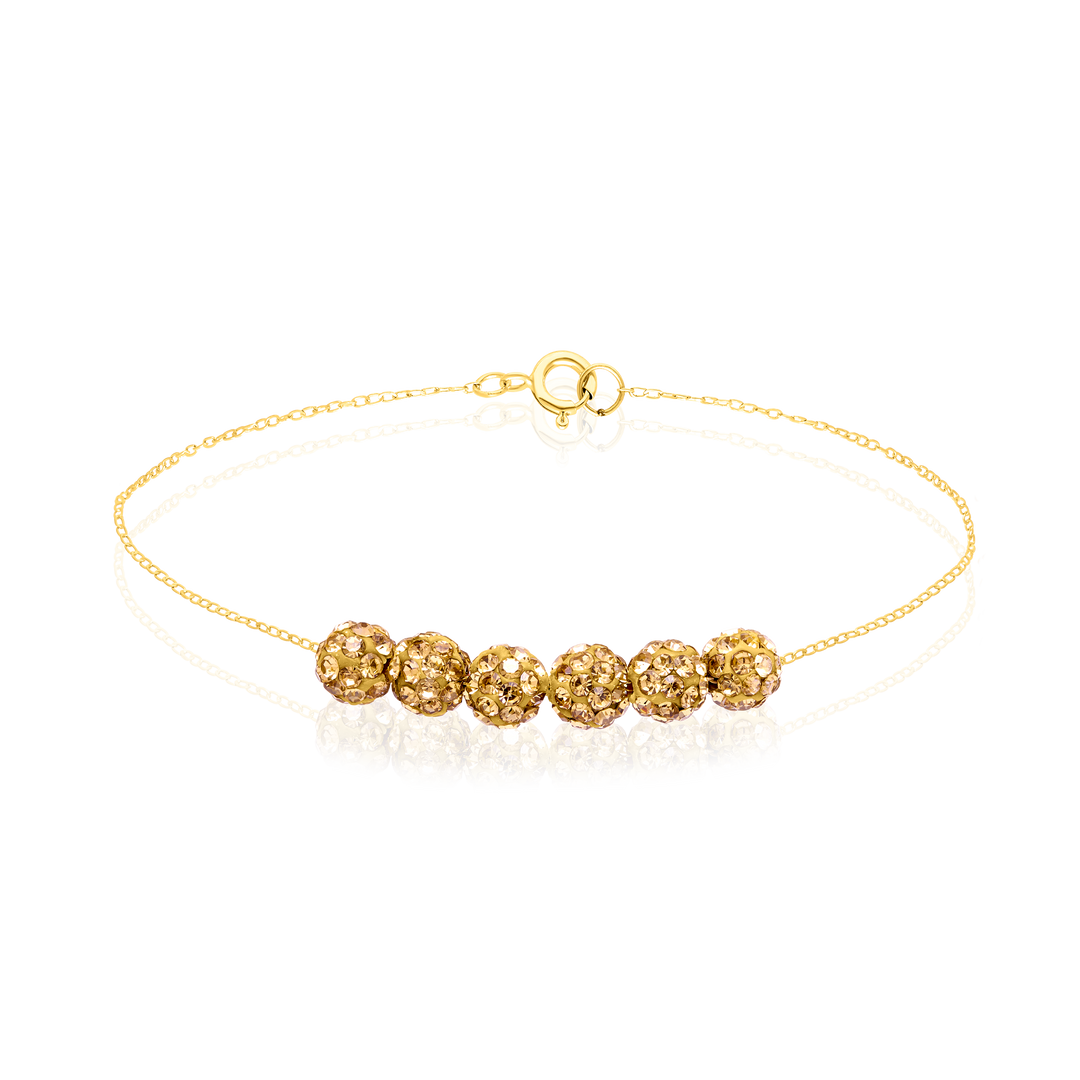 18K Real Gold Swarski Seed Bracelet