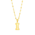Load image into Gallery viewer, 18K Real Gold Letter I Necklace