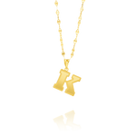 Load image into Gallery viewer, 18K Real Gold Letter K Necklace