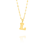 Load image into Gallery viewer, 18K Real Gold Letter L Necklace