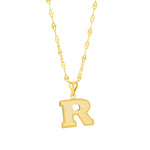 Load image into Gallery viewer, 18K Real Gold Letter R Necklace