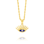 Load image into Gallery viewer, 18K Real Gold Eye Necklace