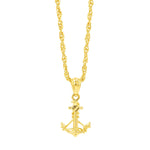 Load image into Gallery viewer, 18K Real Gold Anchor Necklace