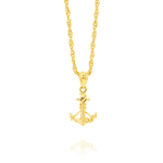Load image into Gallery viewer, 18K Real Gold Anchor Necklace