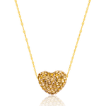 Load image into Gallery viewer, 18K Real Gold Swarski Gold Heart Necklace
