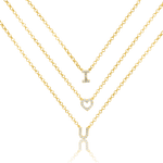 Load image into Gallery viewer, 18K Real Gold 3 Layer I LOVE U Necklace
