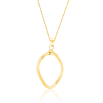 Load image into Gallery viewer, 18K Real Gold Twisted Oval Necklace