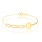 Load image into Gallery viewer, 18K Real Gold C.D Linked Rope Bracelet