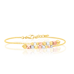 Load image into Gallery viewer, 18K Real Gold 3 Color Seed Bangle