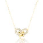 Load image into Gallery viewer, 18K Real Gold U-Linked Stone Necklace