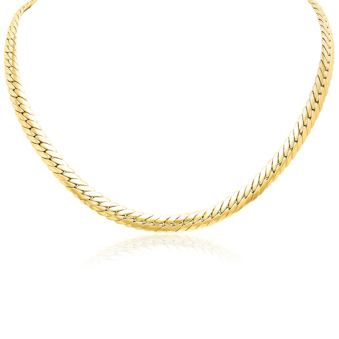 18K Real Gold Thick Snake Chain