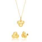 Load image into Gallery viewer, 18K Real Gold Flower Screw Jewelry Set