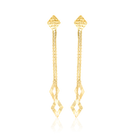 Load image into Gallery viewer, 18K Real Gold Hanging Diamond Earring Set