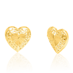 Load image into Gallery viewer, 18K Real Gold Heart Screw Earrings