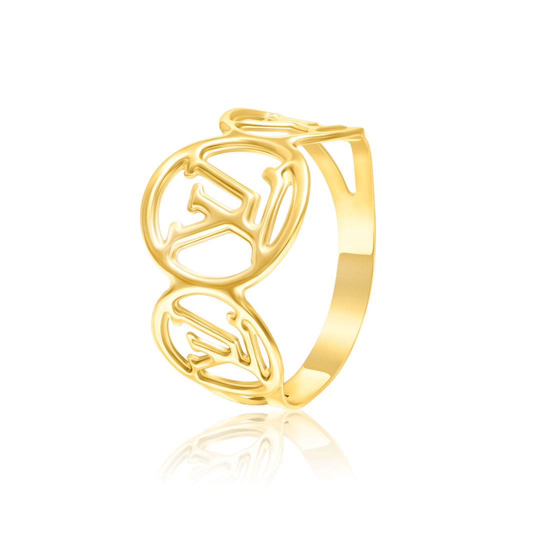 18K Real Gold L.V Ring