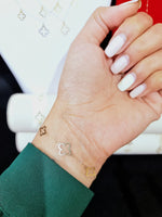 Load image into Gallery viewer, 18K Real Gold Fine Charm Bracelet