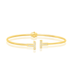 Load image into Gallery viewer, 18K Real Gold Elegant Stone T Bangle