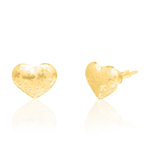 Load image into Gallery viewer, 18K Real Gold Heart Stud Earrings